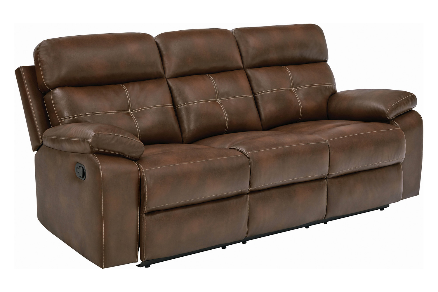 Coaster - Damiano Button Tufted Motion Sofa in Tri-Tone Brown