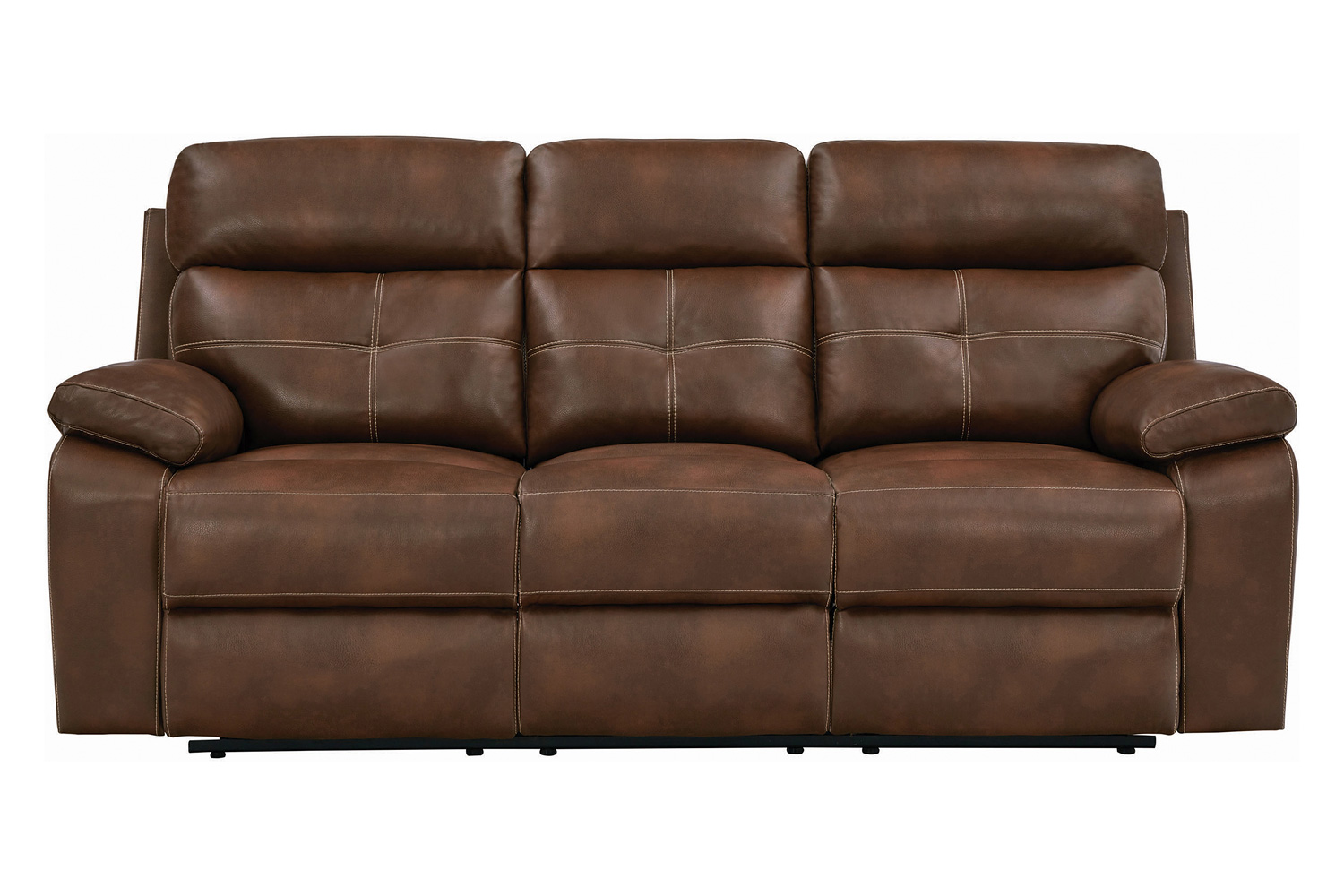 Coaster - Damiano Button Tufted Motion Sofa in Tri-Tone Brown