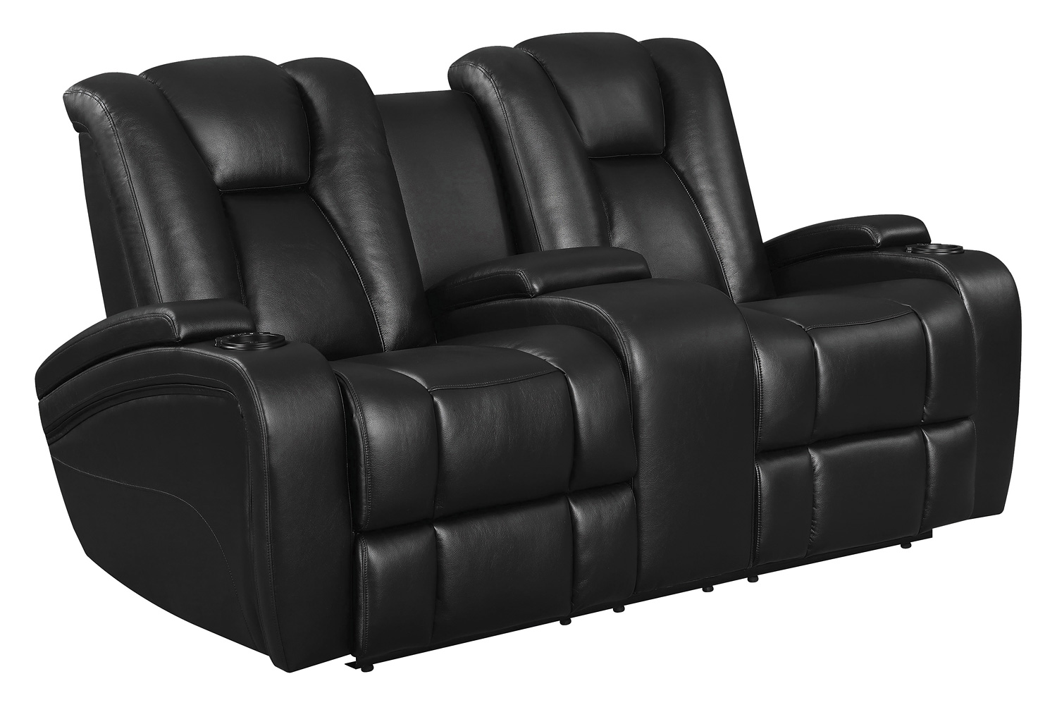 Coaster - Delange Power Sofa With Headrests in Black