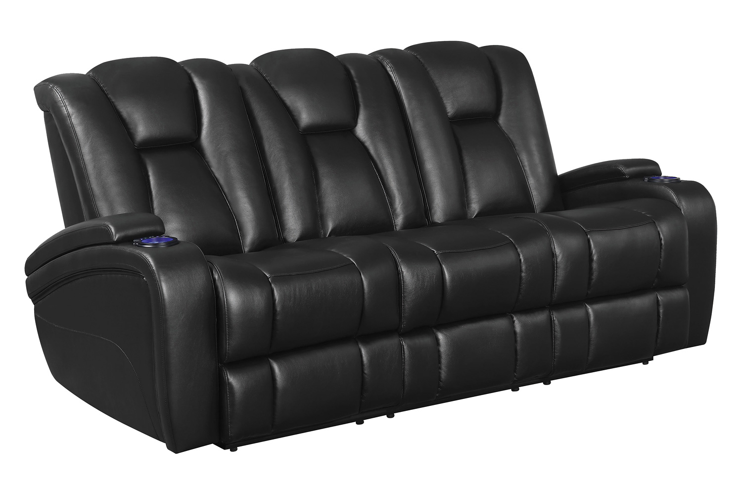 Coaster - Delange Power Sofa With Headrests in Black