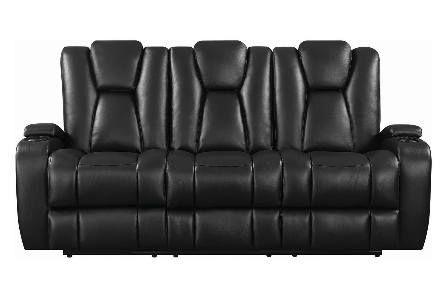 Coaster - Delange Power Sofa With Headrests in Black