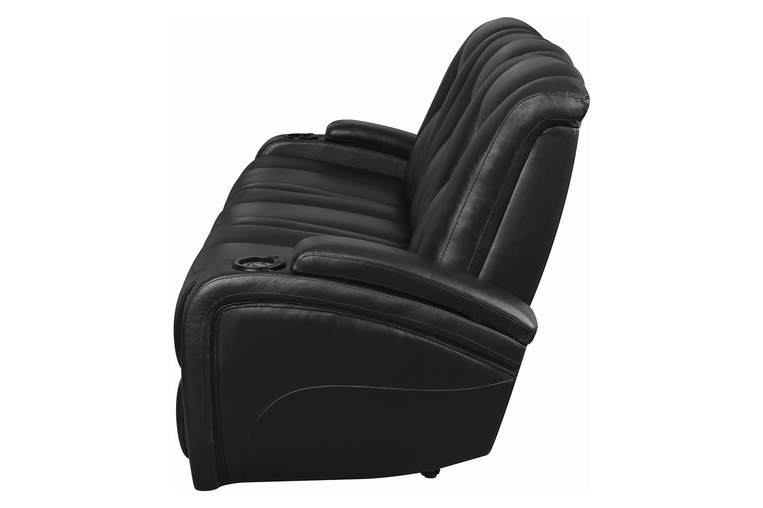 Coaster - Delange Power Sofa With Headrests in Black