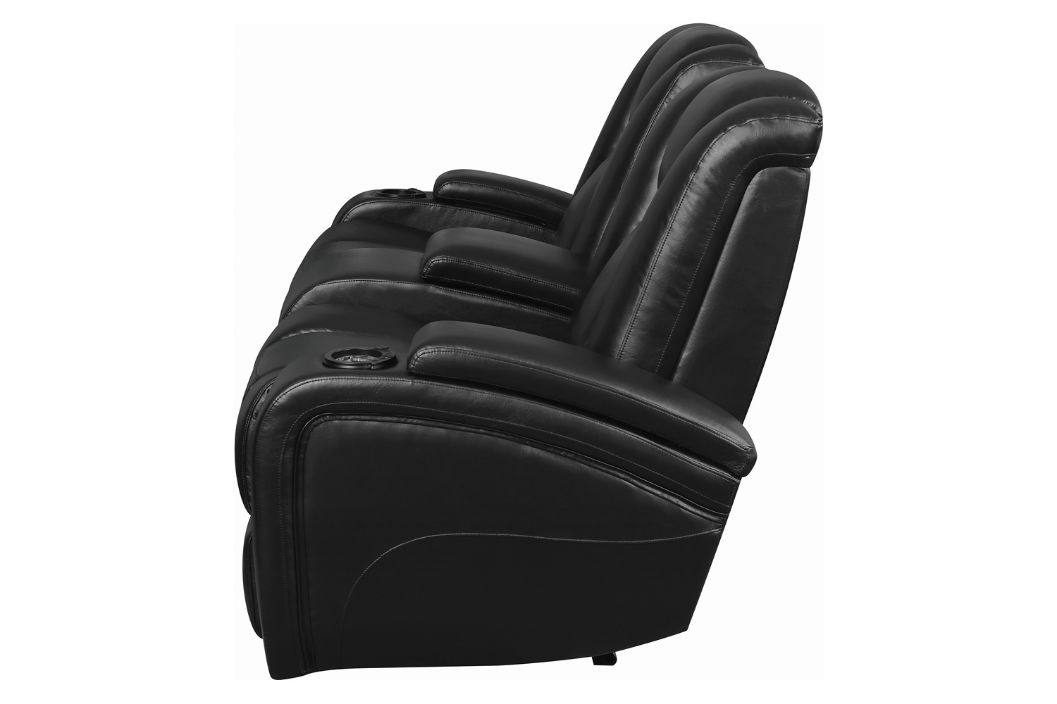 Coaster - Delange Power Loveseat With Headrests in Black