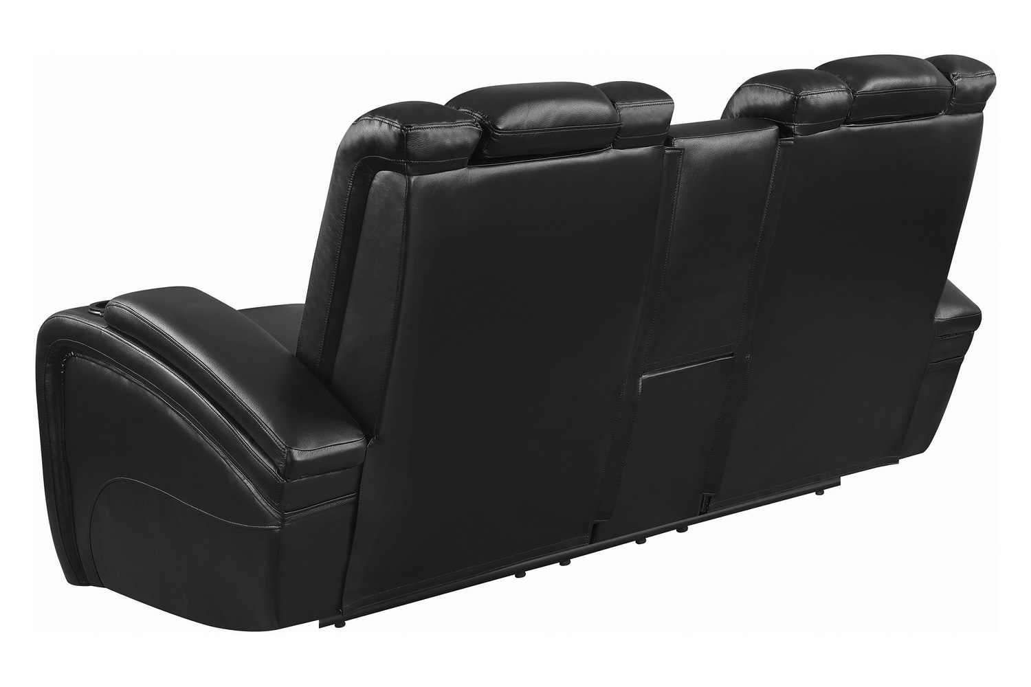 Coaster - Delange Power Loveseat With Headrests in Black