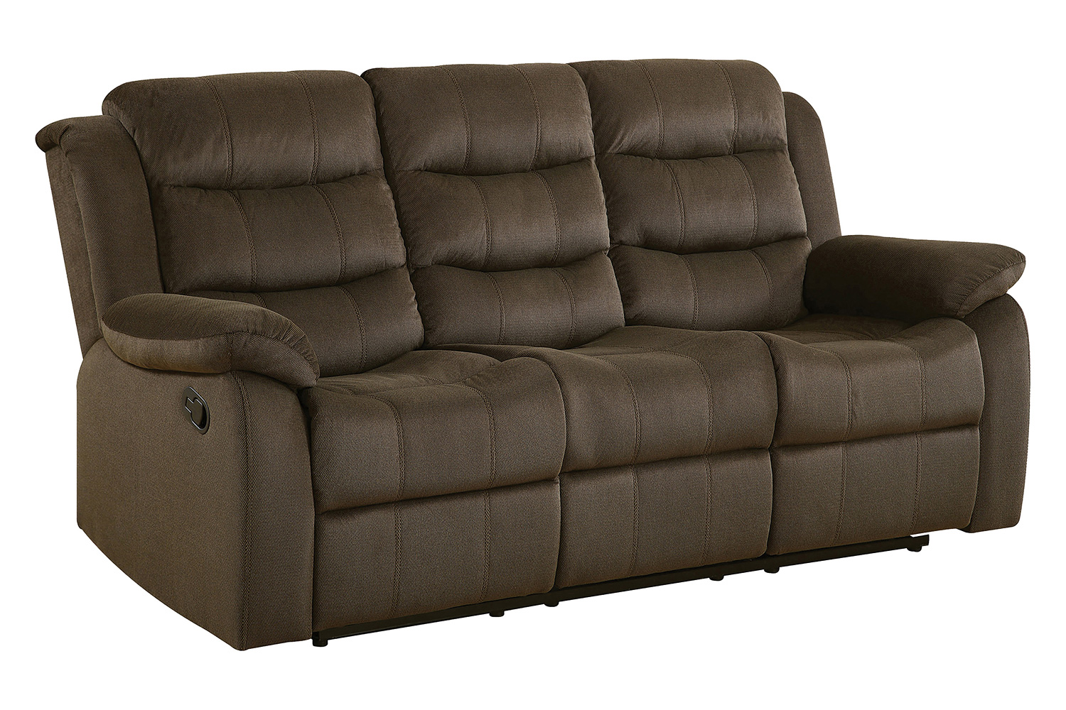 Coaster Rodman Upholstered Tufted Living Room Set with Glider Recliner - Olive Brown