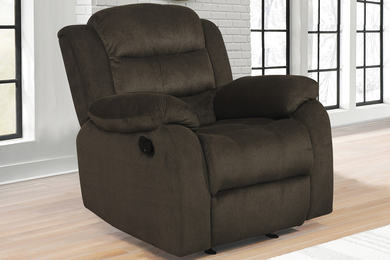 Coaster™ Rodman Upholstered Glider Recliner - Chocolate