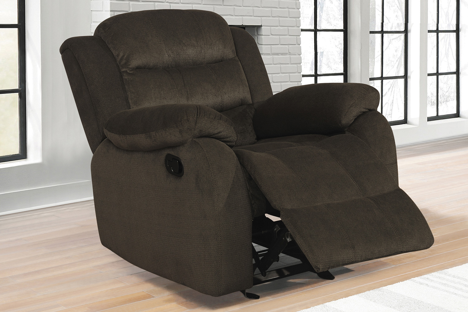 Coaster™ Rodman Upholstered Glider Recliner - Chocolate