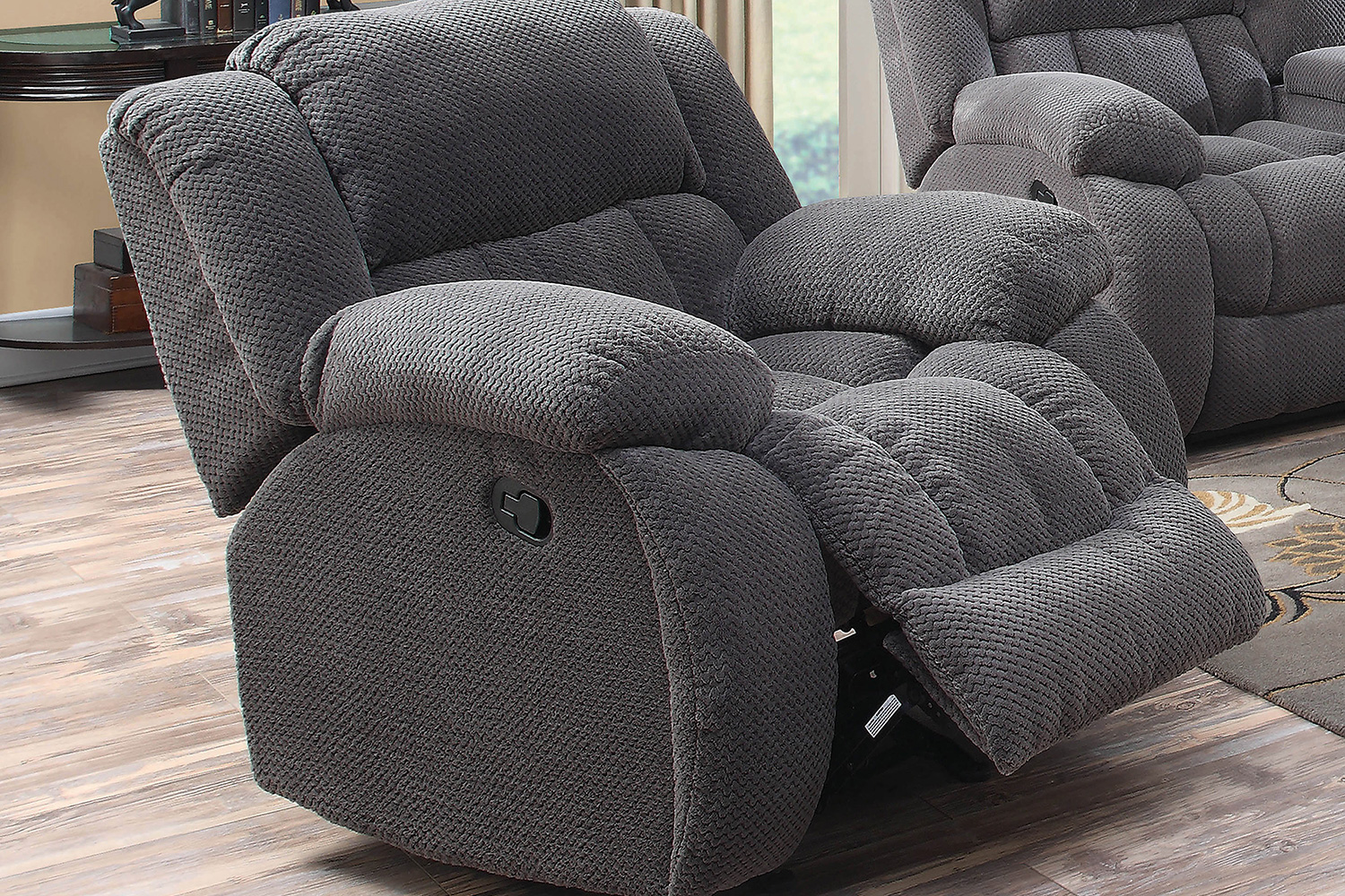 Coaster™ Weissman Upholstered Glider Recliner - Charcoal