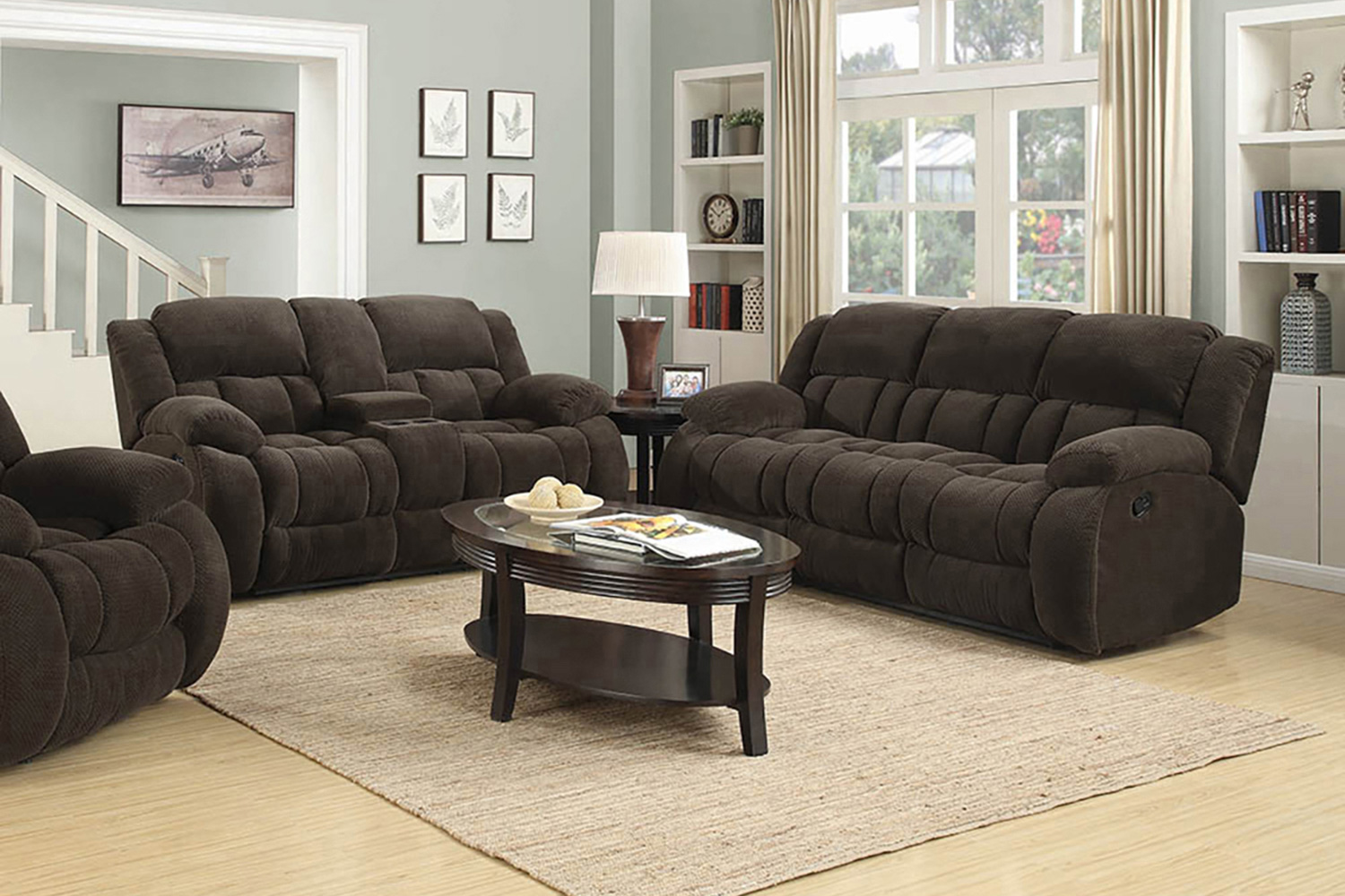 Coaster Weissman Pillow Top Arm Motion Sofa - Chocolate