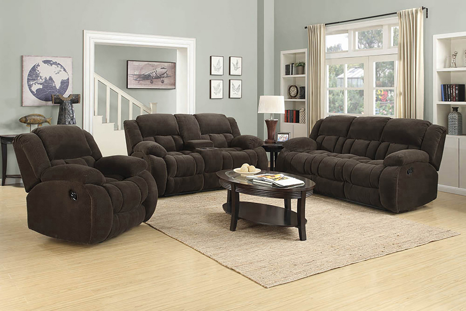 Coaster Weissman Pillow Top Arm Motion Sofa - Chocolate