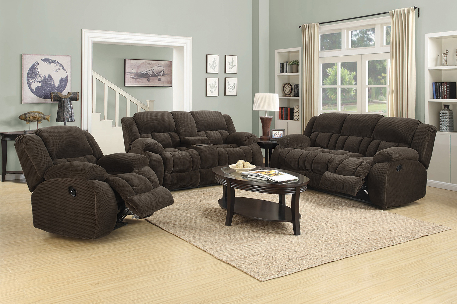 Coaster Weissman Pillow Top Arm Motion Sofa - Chocolate