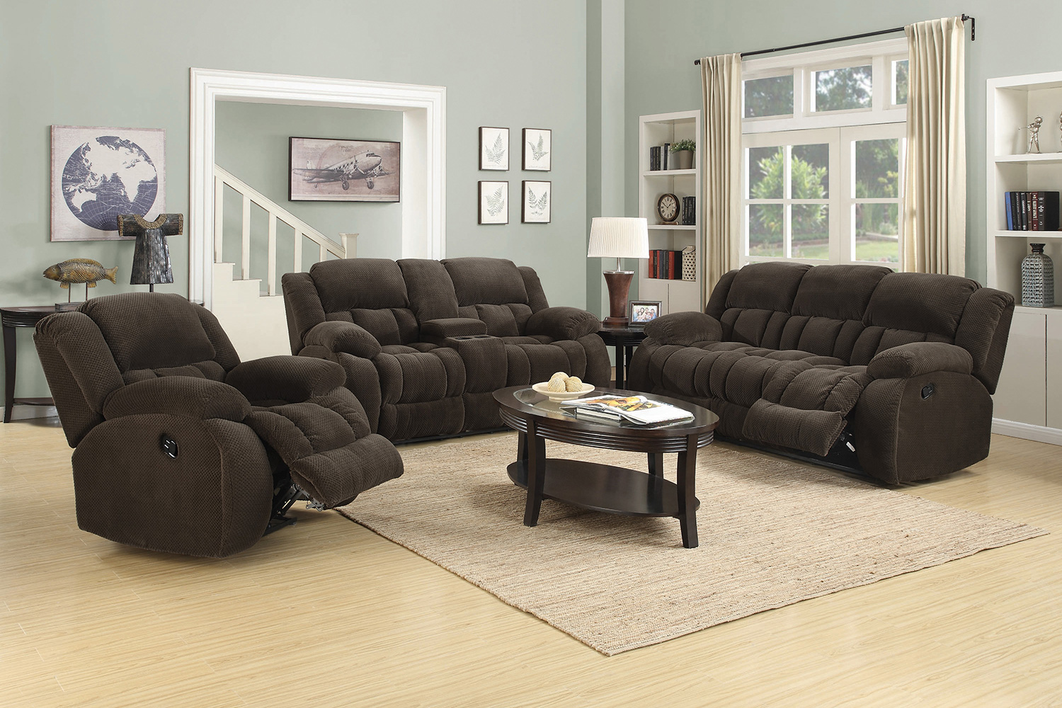 Coaster™ Weissman Upholstered Glider Recliner - Chocolate