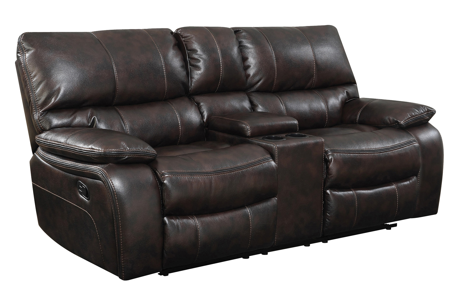 Coaster - Willemse Motion Sofa With Drop-Down Table in Dark Brown