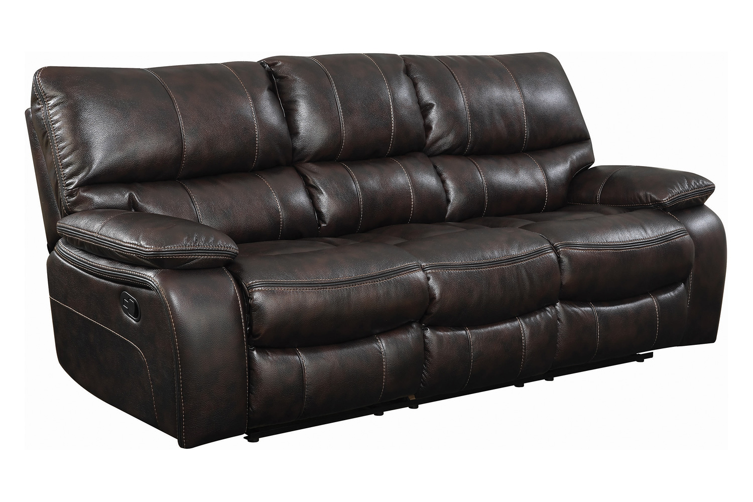 Coaster - Willemse Motion Sofa With Drop-Down Table in Dark Brown