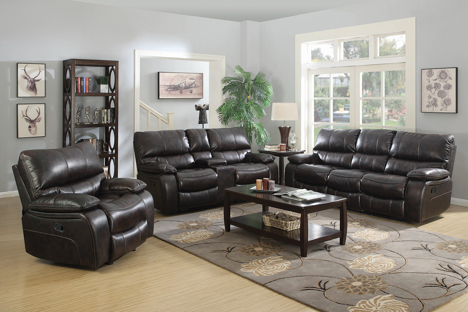 Coaster™ Willemse Upholstered Glider Recliner - Dark Brown