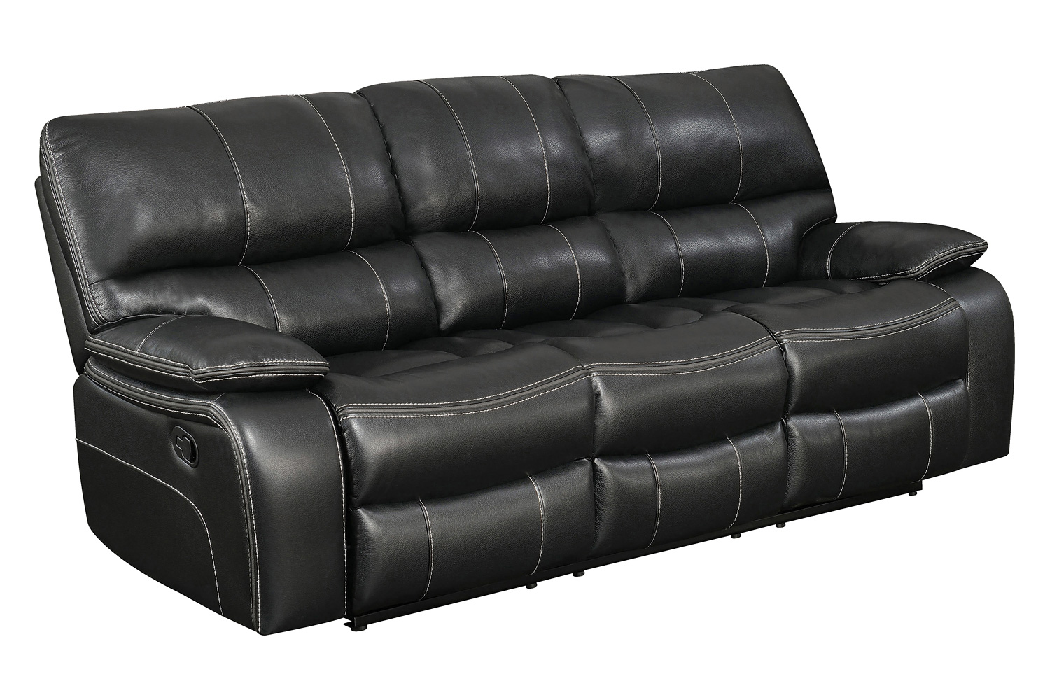 Coaster Willemse Upholstered Pillow Top Arm Living Room Set - Black