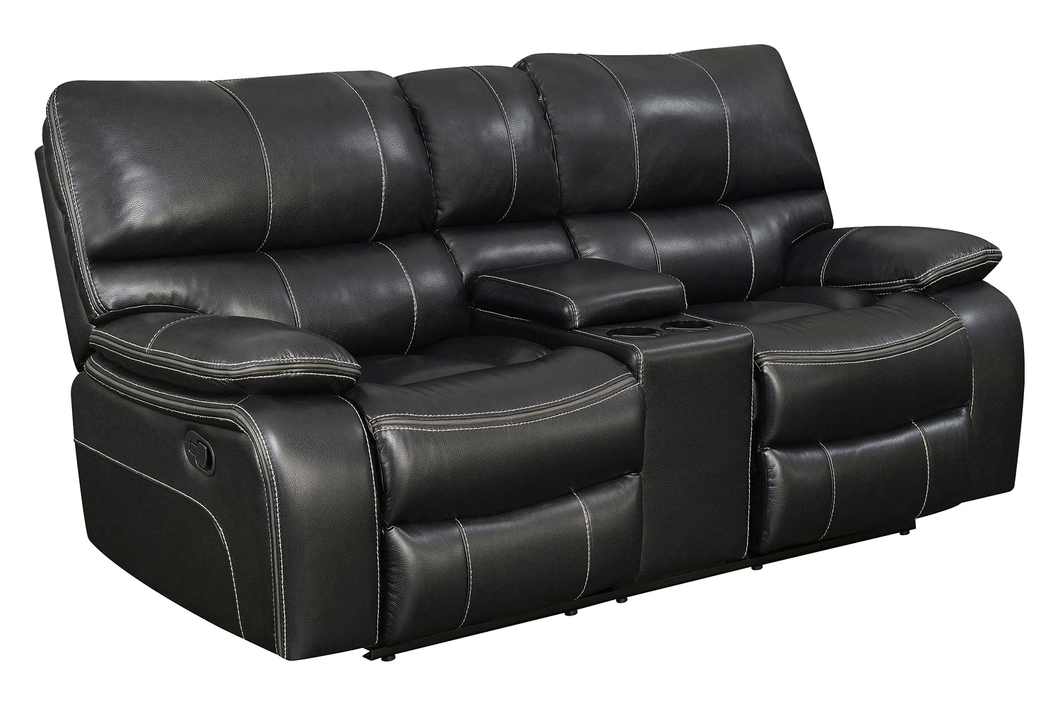 Coaster Willemse Upholstered Pillow Top Arm Living Room Set - Black