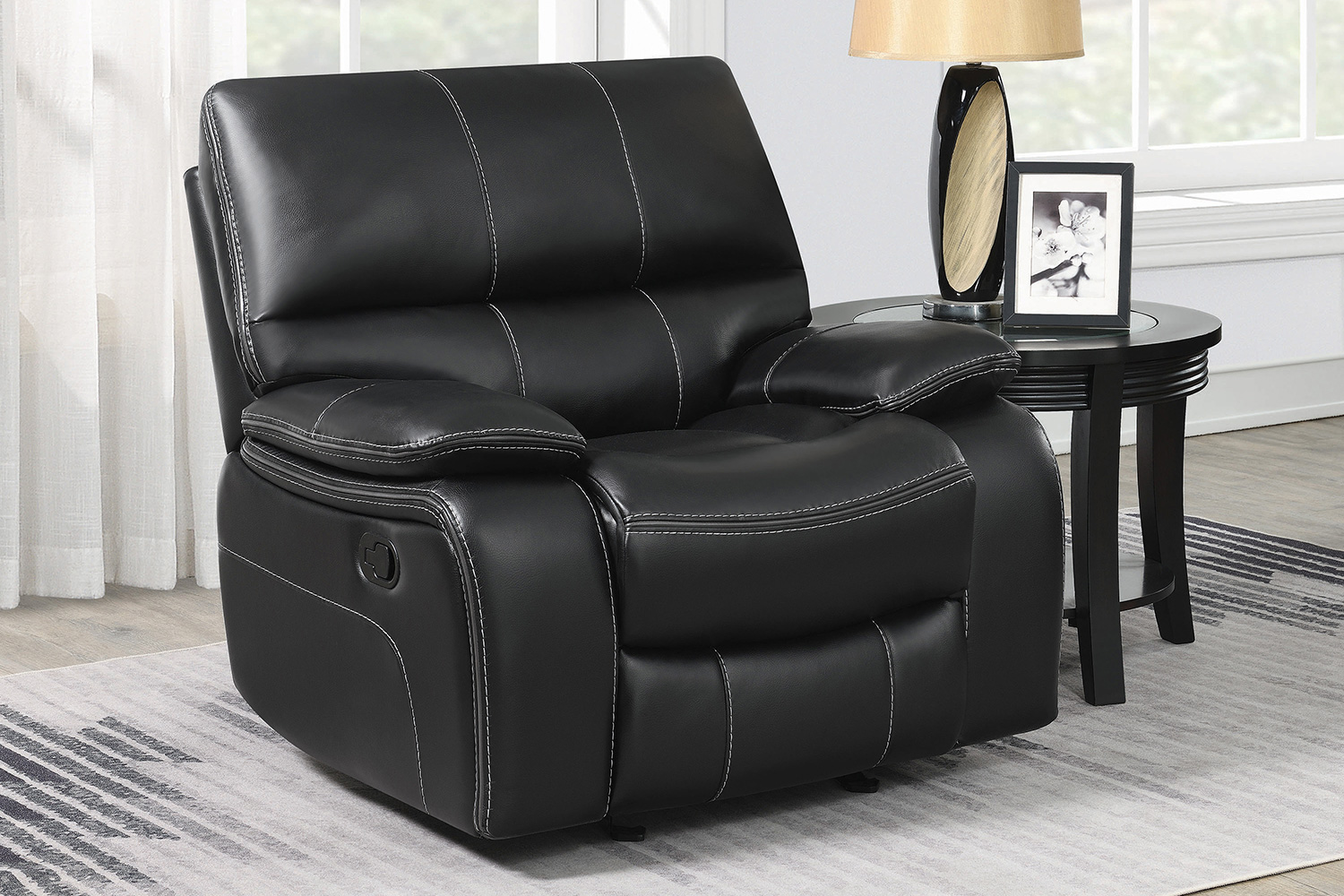 Coaster™ Willemse Upholstered Glider Recliner - Black