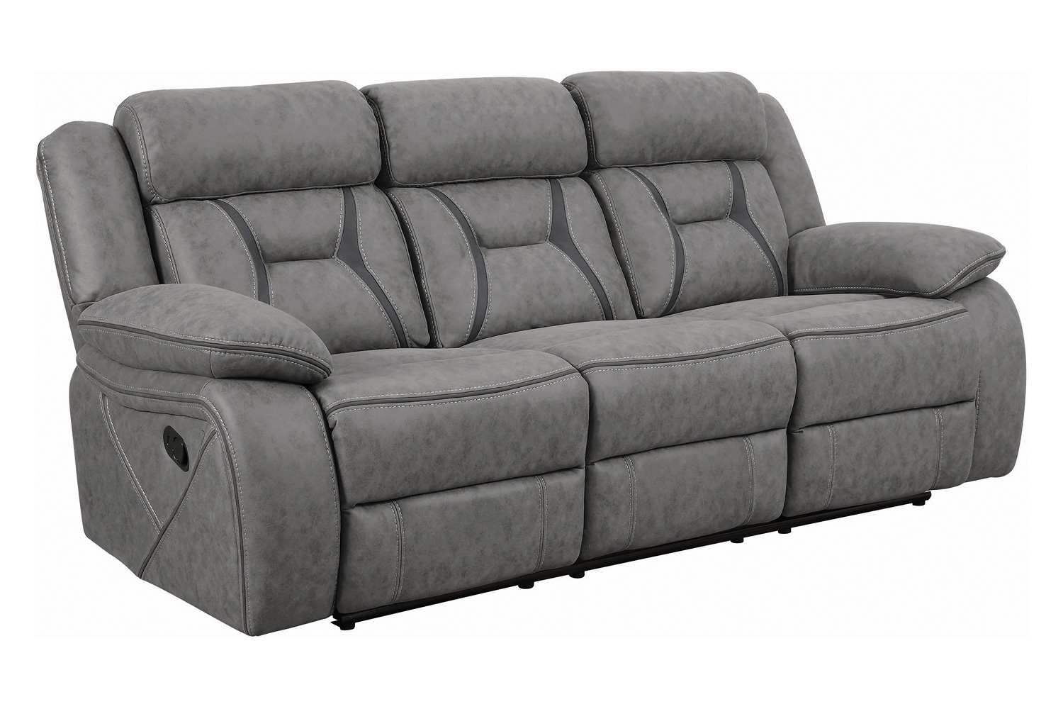 Coaster Higgins Pillow Top Arm Upholstered Motion Sofa - Gray