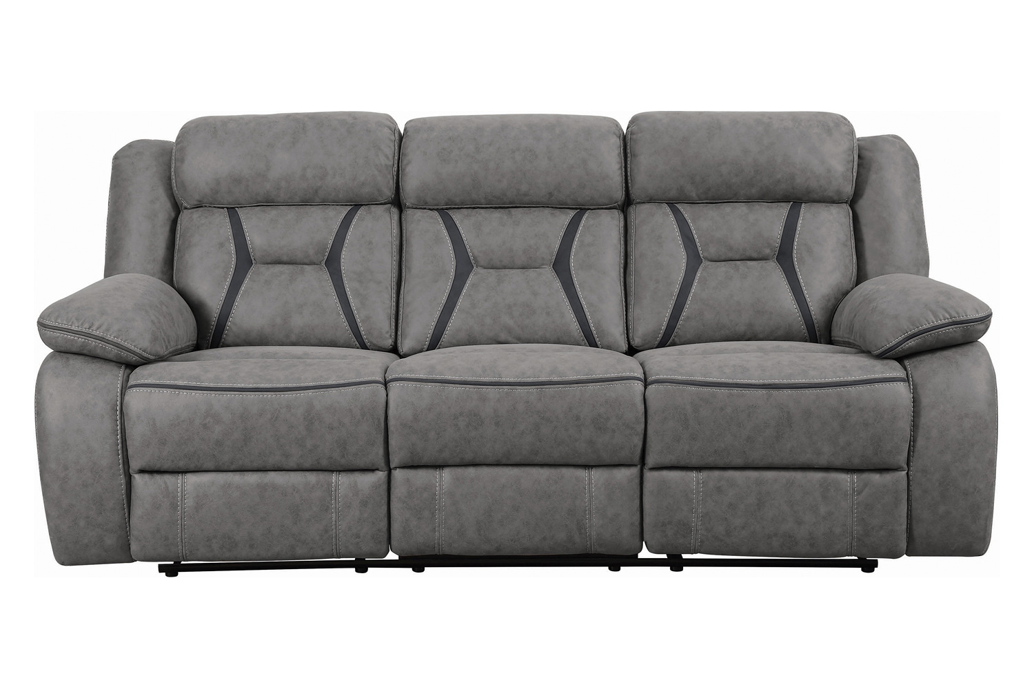 Coaster Higgins Pillow Top Arm Upholstered Motion Sofa - Gray