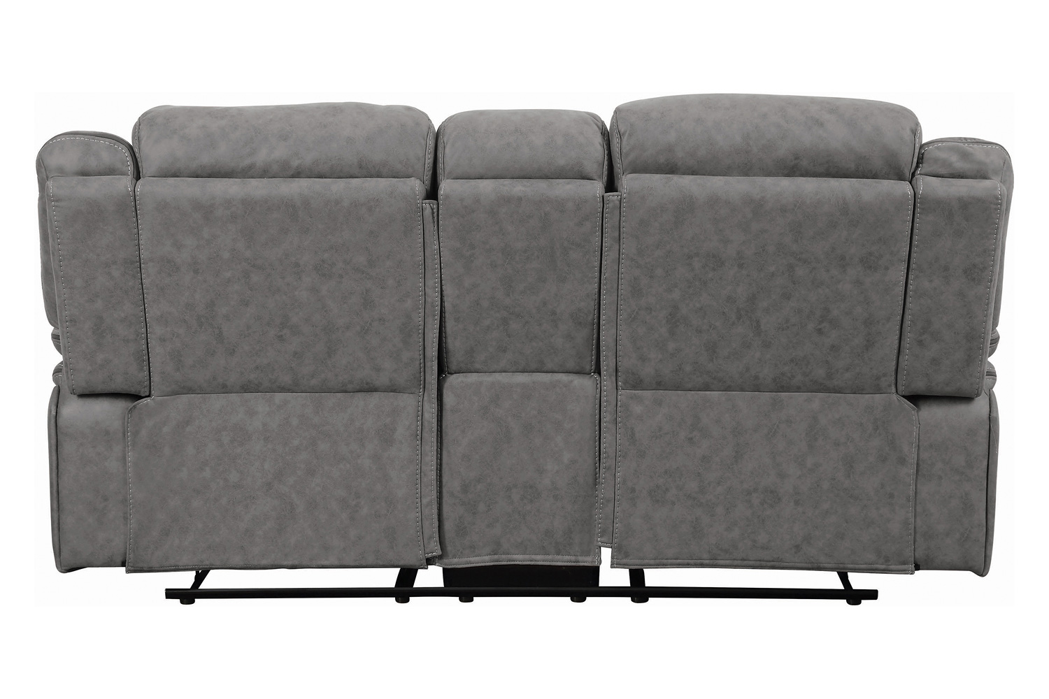 Coaster Higgins Pillow Top Arm Motion Loveseat with Console - Gray