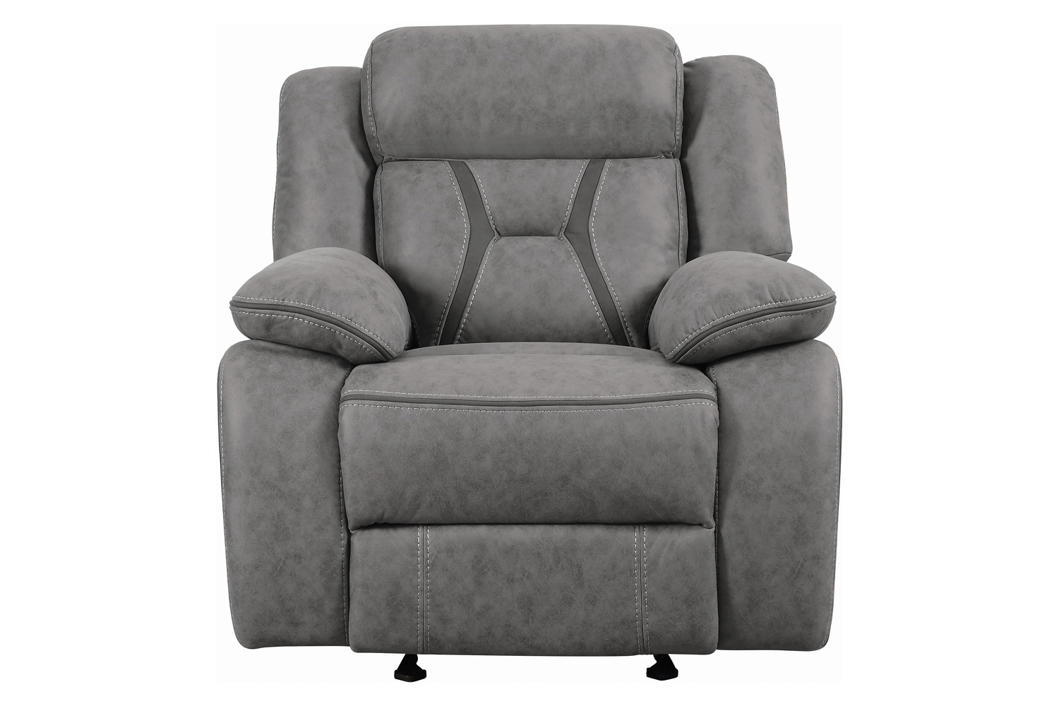 Coaster™ Higgins Overstuffed Upholstered Glider Recliner - Gray