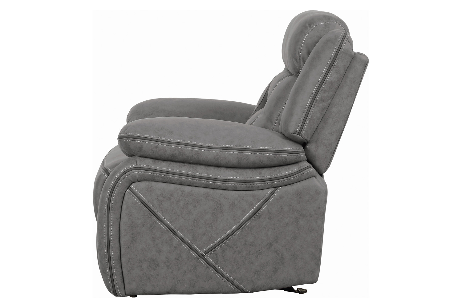 Coaster™ Higgins Overstuffed Upholstered Glider Recliner - Gray