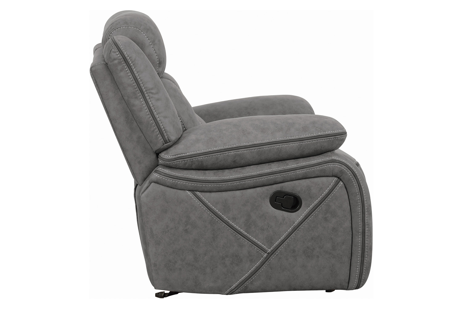 Coaster™ Higgins Overstuffed Upholstered Glider Recliner - Gray