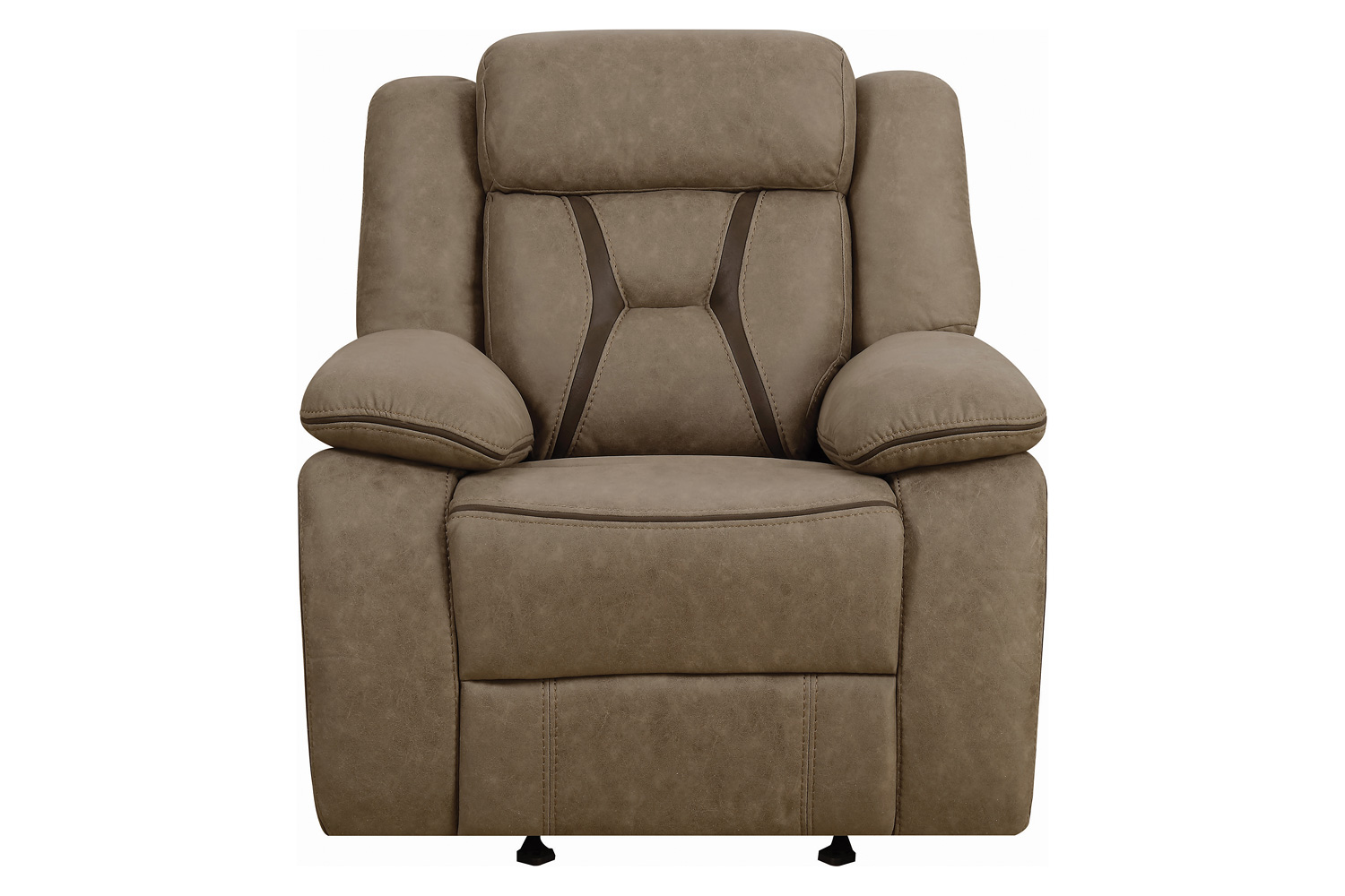 Coaster™ Higgins Overstuffed Upholstered Glider Recliner - Tan