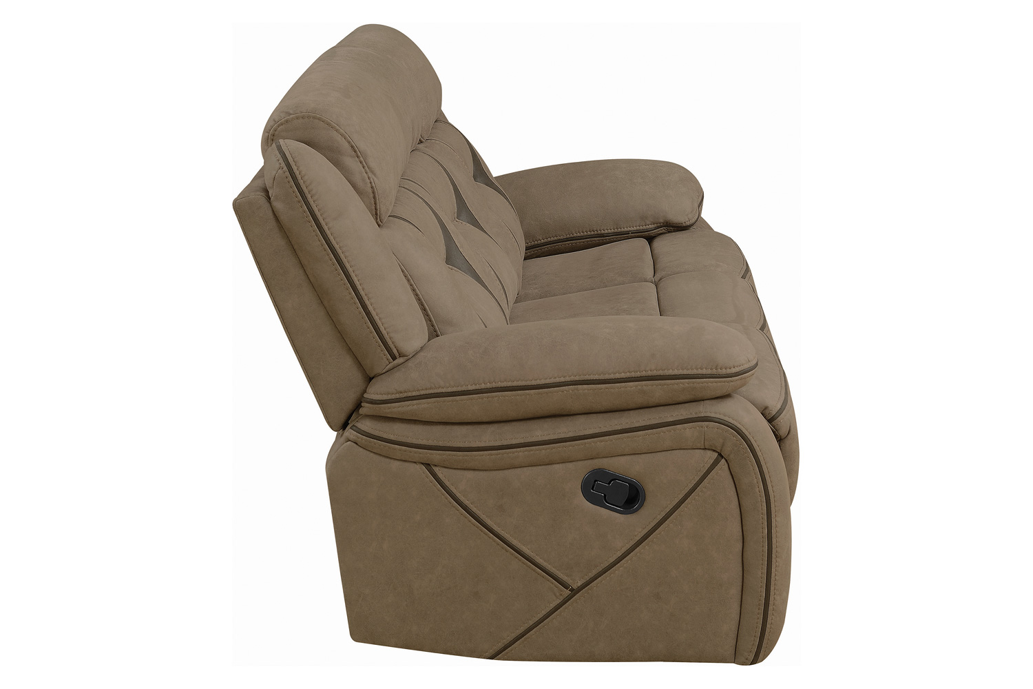 Coaster™ Higgins Overstuffed Upholstered Glider Recliner - Tan