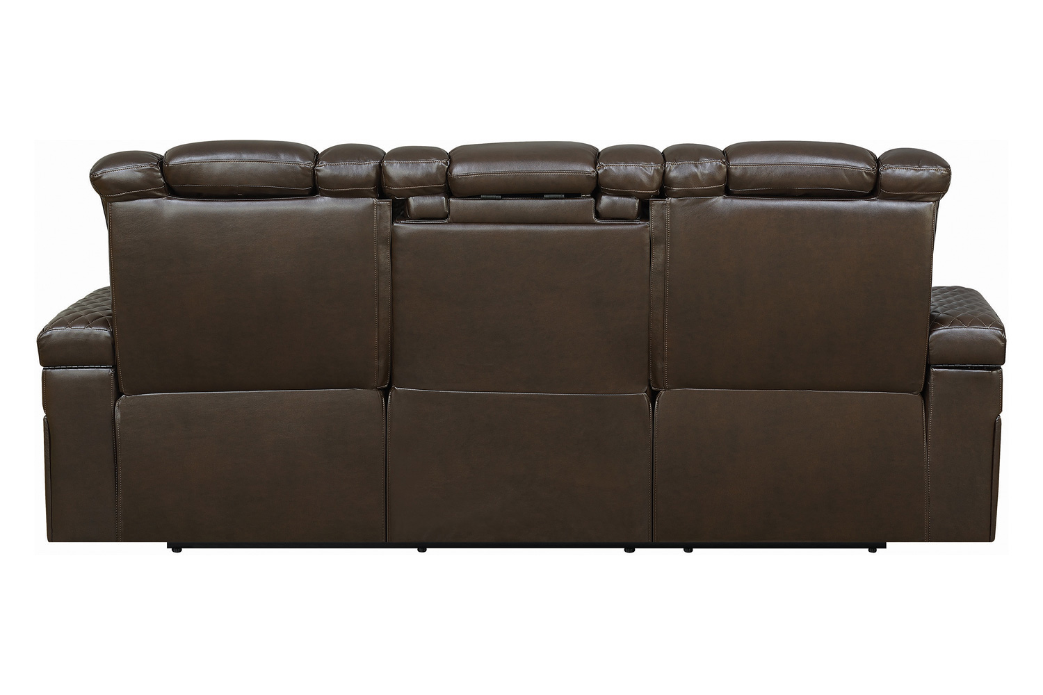 Coaster - Delangelo Power Sofa With Drop-Down Table in Brown