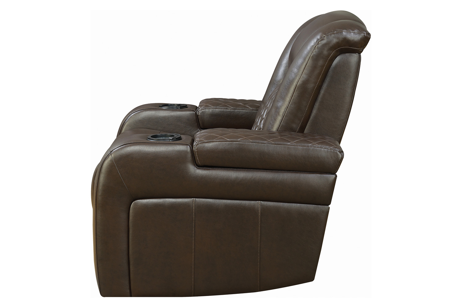 Coaster - Delangelo Power Loveseat With Drop-Down Table in Brown