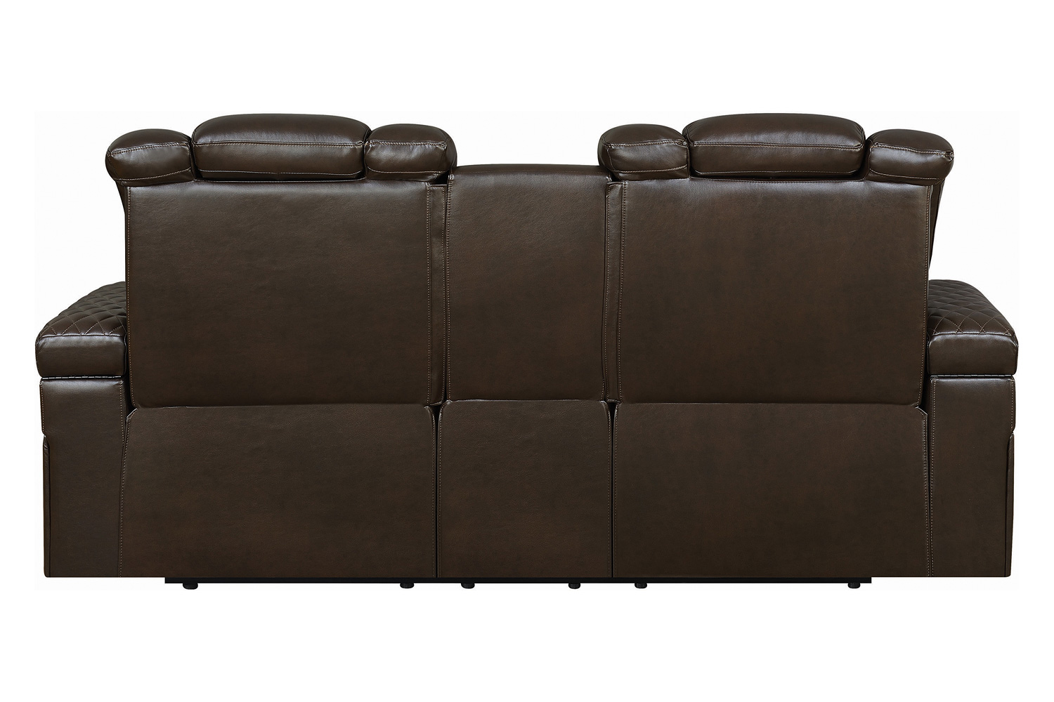 Coaster - Delangelo Power Loveseat With Drop-Down Table in Brown