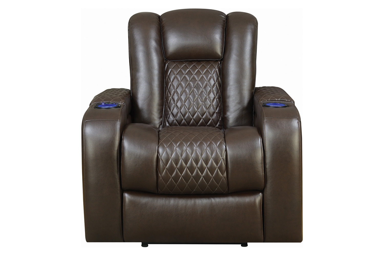 Coaster™ Delangelo Power Recliner With Cup Holders - Brown/Black