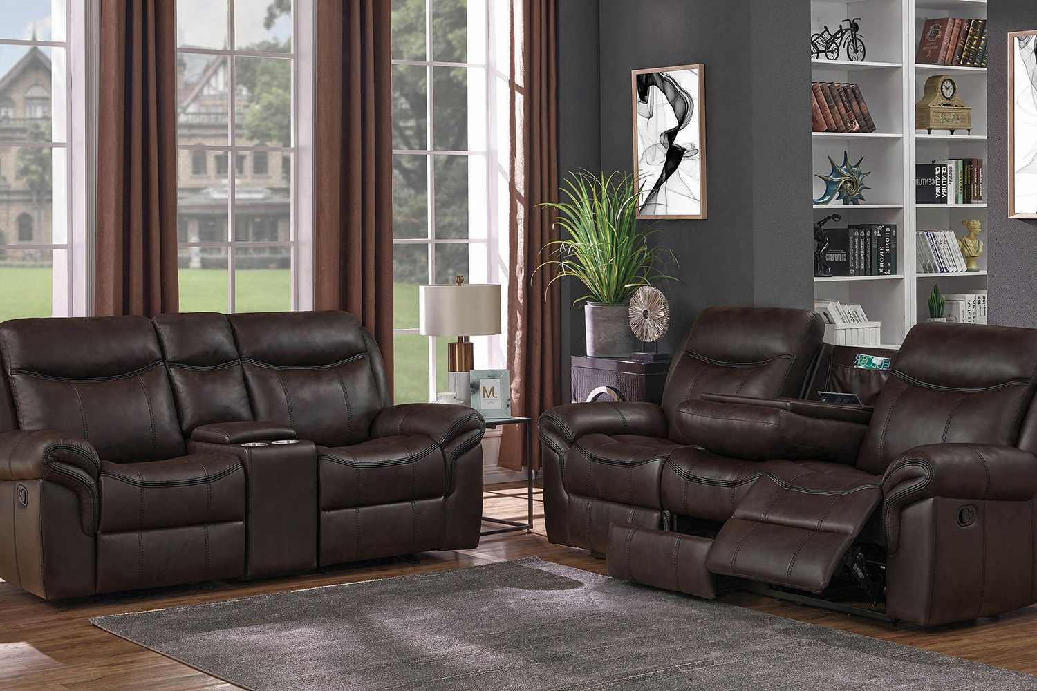 Coaster Sawyer Upholstered Tufted Living Room Set - Cocoa Brown