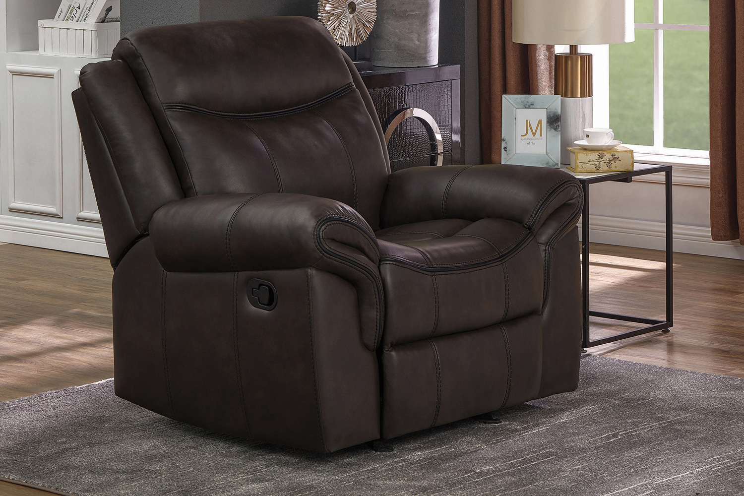 Coaster™ Sawyer Upholstered Glider Recliner - Cocoa