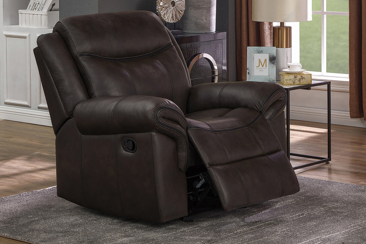 Coaster™ Sawyer Upholstered Glider Recliner - Cocoa