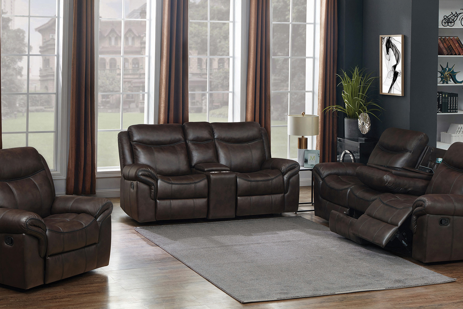 Coaster™ Sawyer Upholstered Glider Recliner - Cocoa