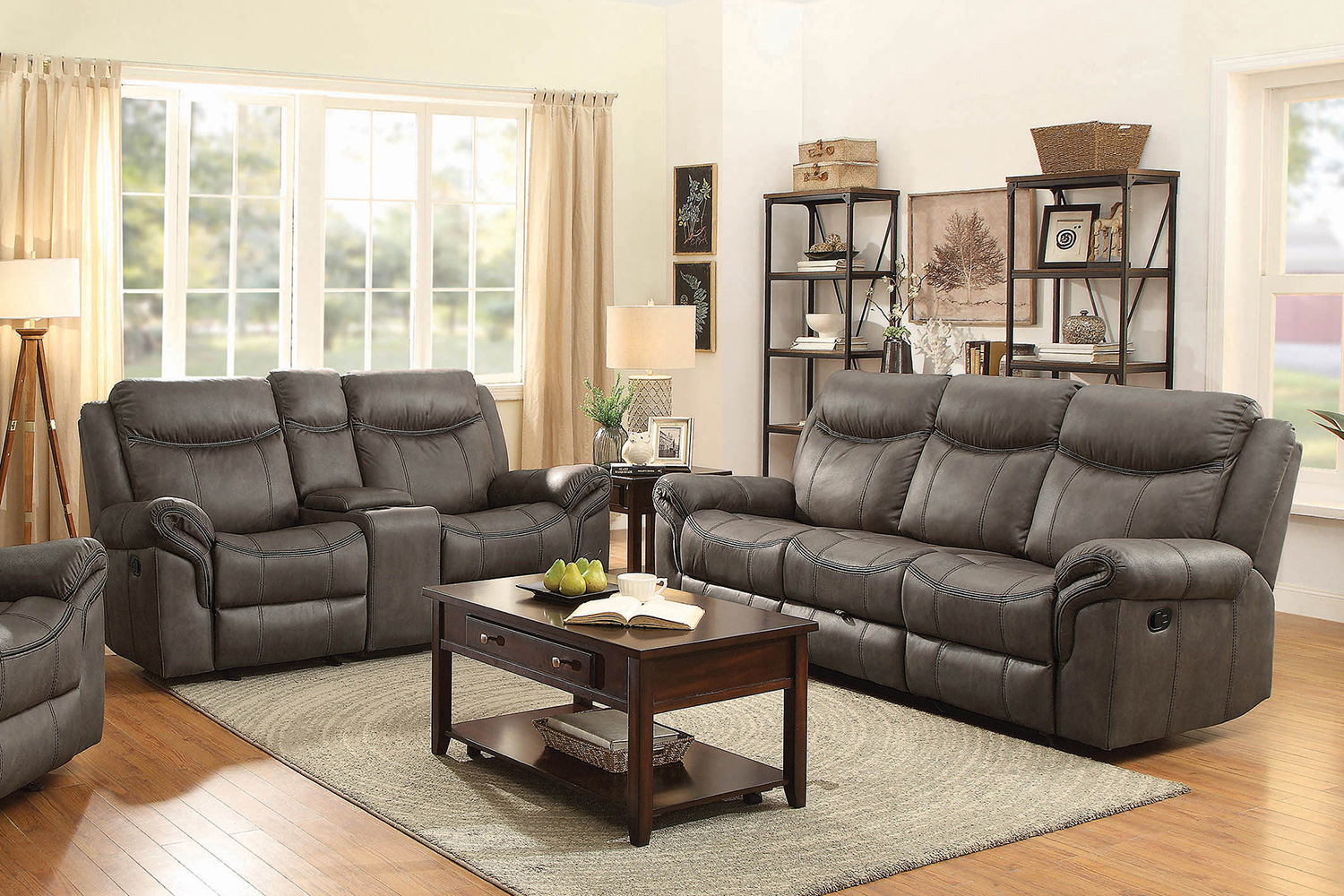 Coaster Sawyer Pillow Top Arm Motion Sofa - Macchiato