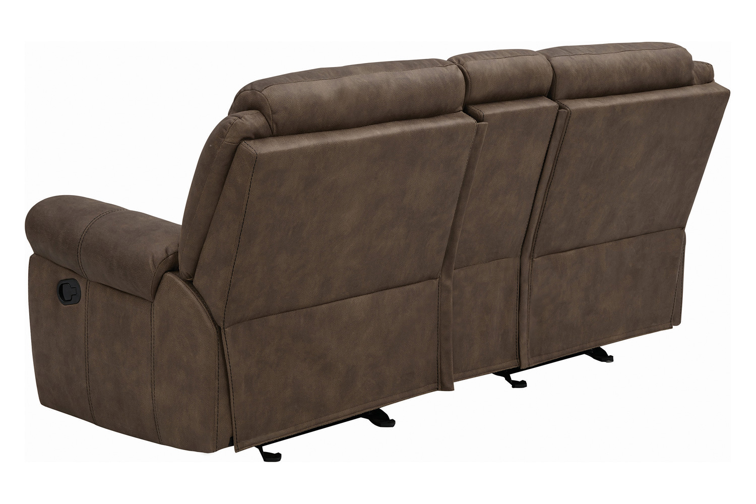 Coaster Sawyer Glider Loveseat with Console - Macchiato