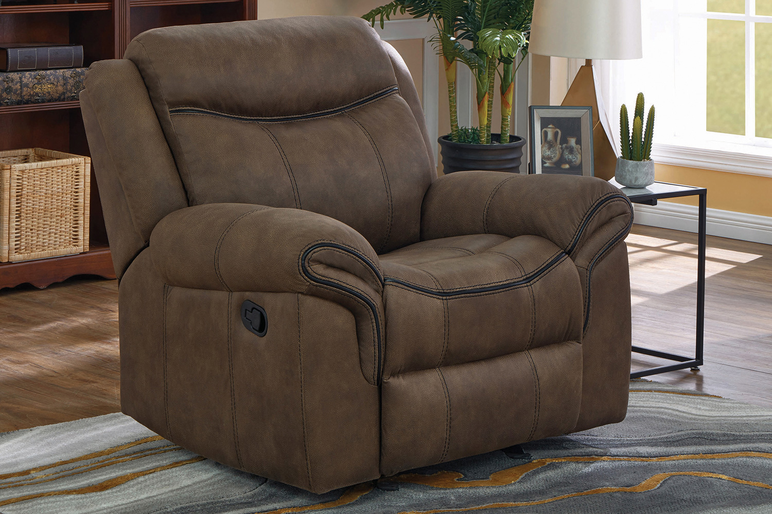 Coaster™ Sawyer Upholstered Glider Recliner - Macchiato