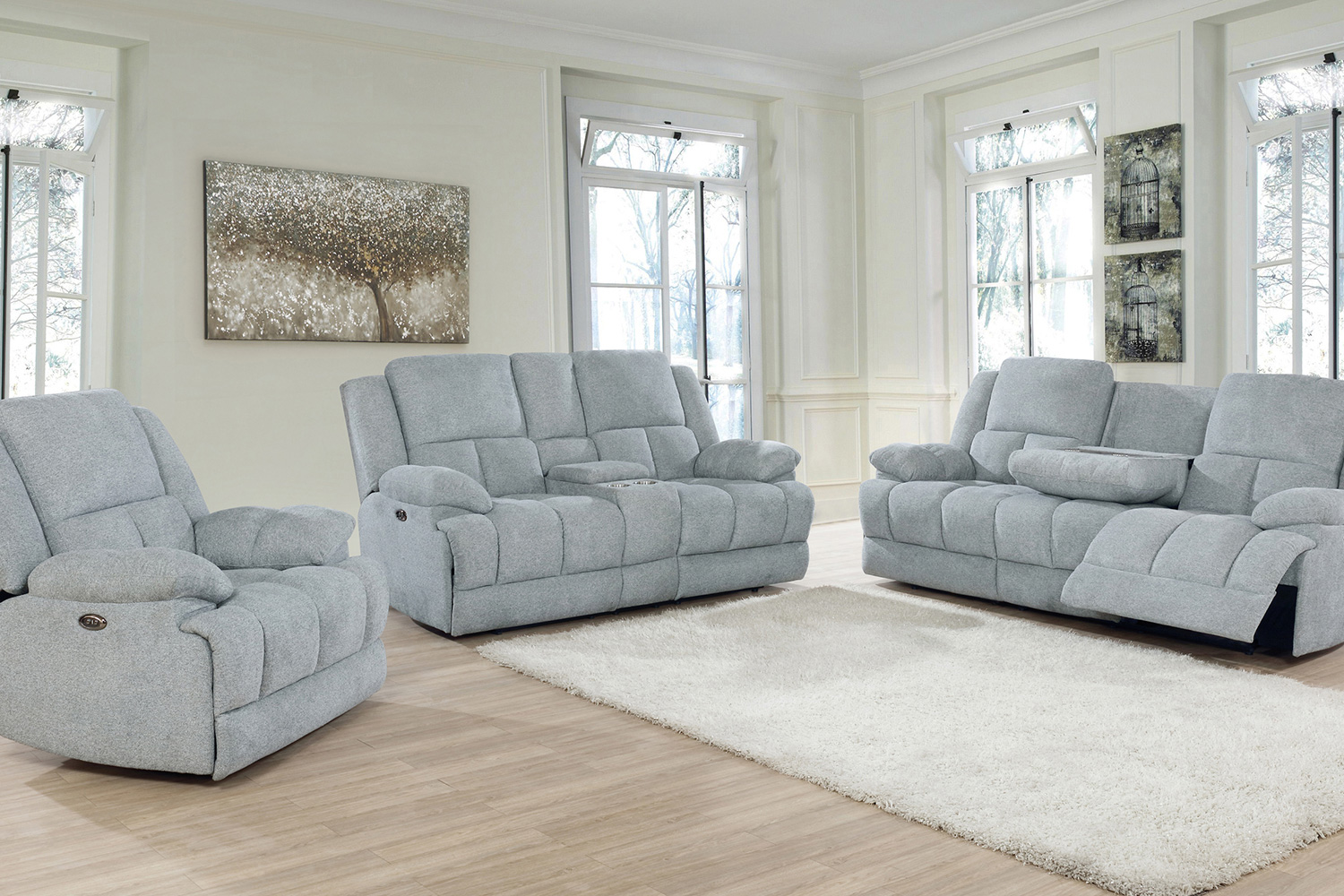 Coaster - Waterbury 2-Piece Pillow Top Arm Motion Living Room Set