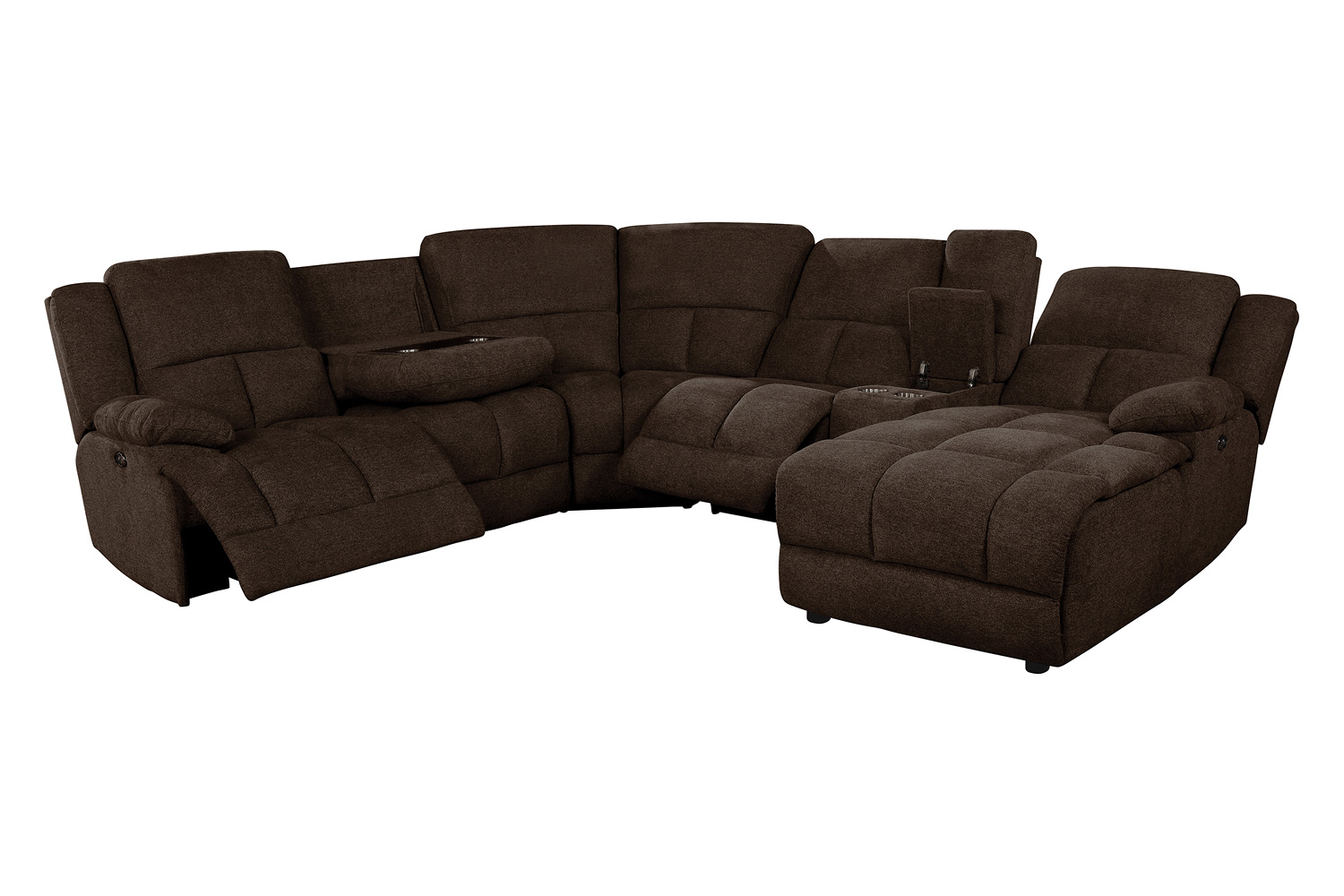 Coaster - Belize 6-Piece Pillow Top Arm Motion Sectional