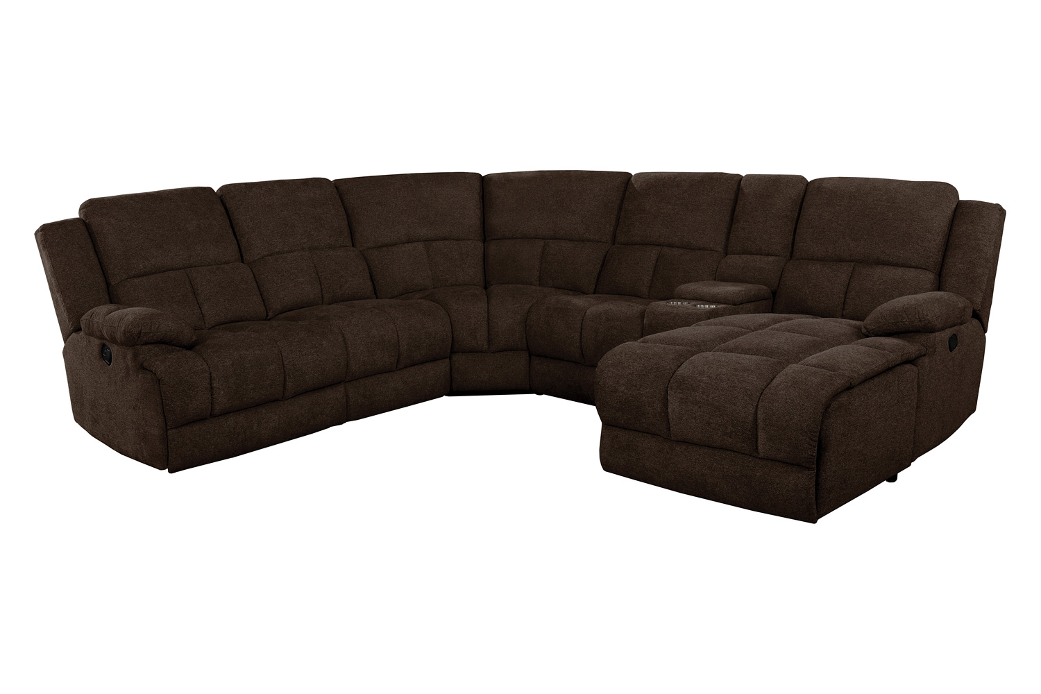 Coaster Belize 6-Piece Pillow Top Arm Motion Sectional - Brown