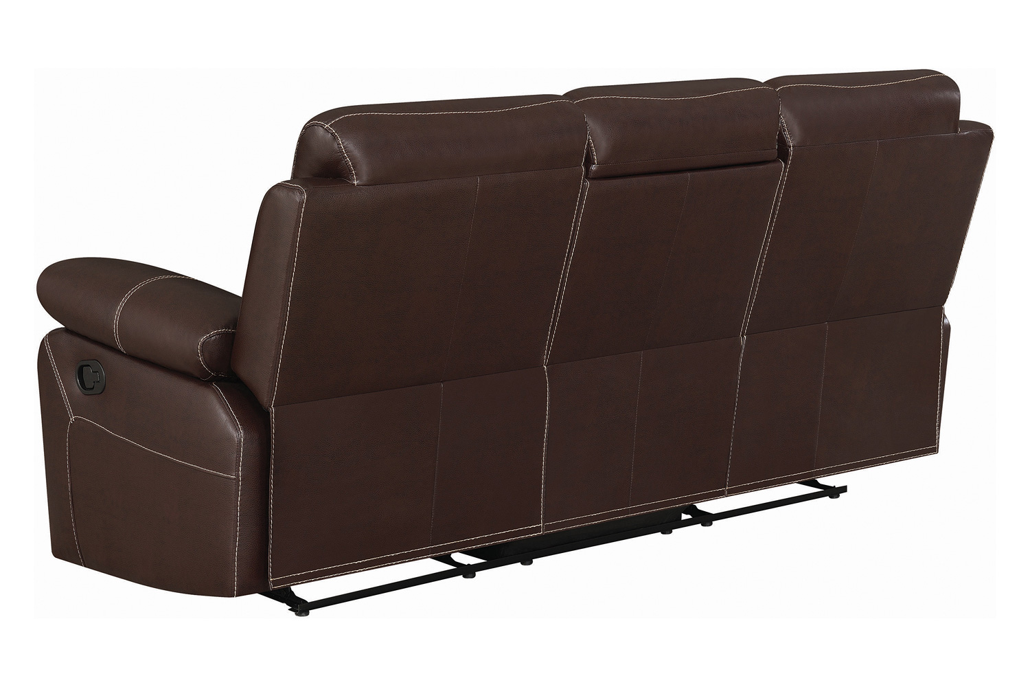 Coaster Myleene Motion Sofa with Drop-Down Table - Chestnut