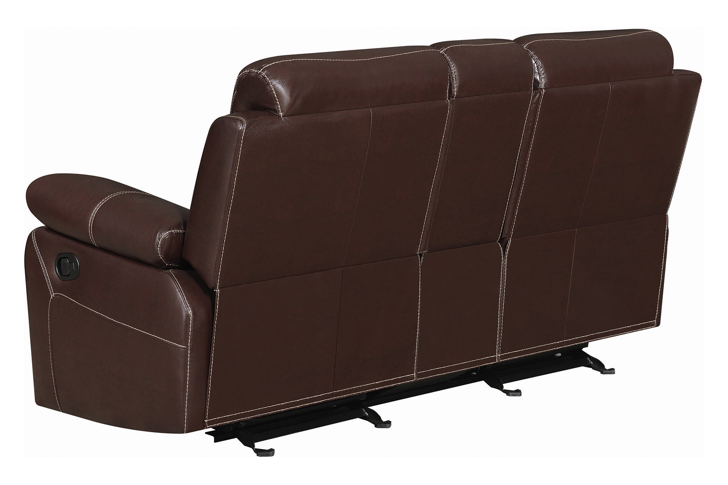 Coaster Myleene Glider Loveseat with Console - Chestnut