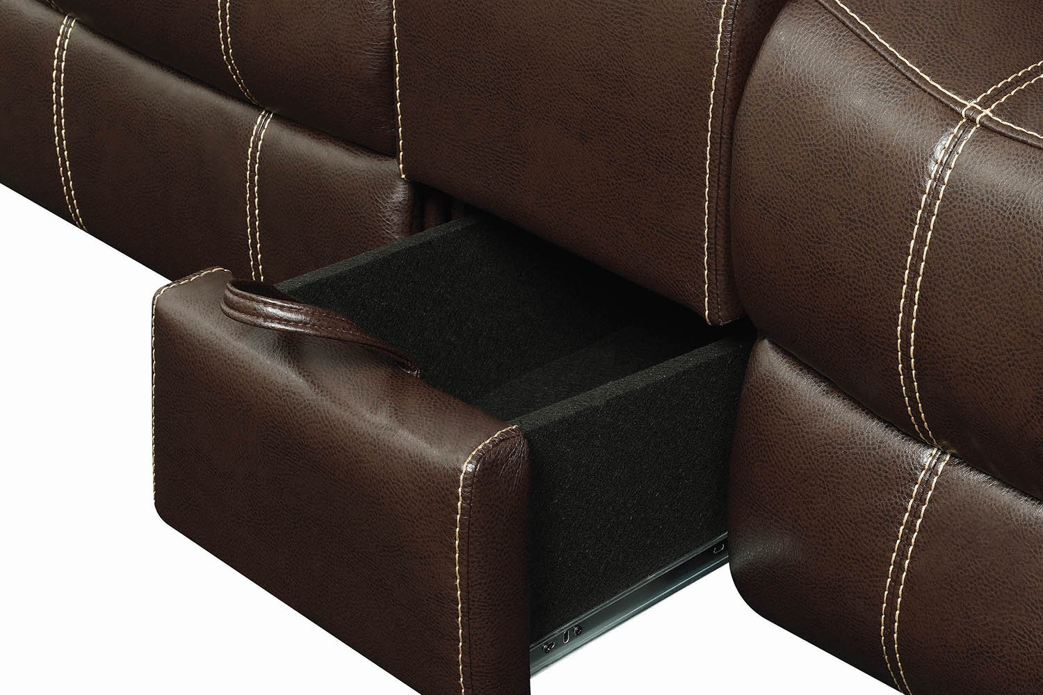 Coaster Myleene Glider Loveseat with Console - Chestnut