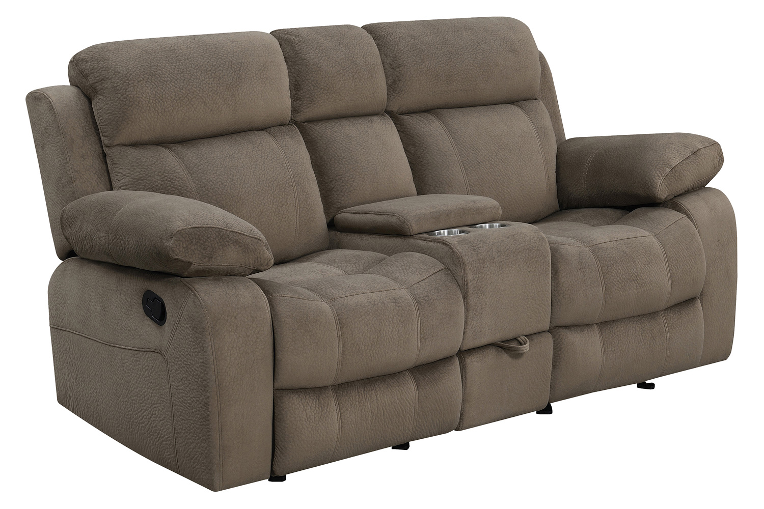 Coaster Myleene Motion Sofa with Drop-Down Table - Mocha