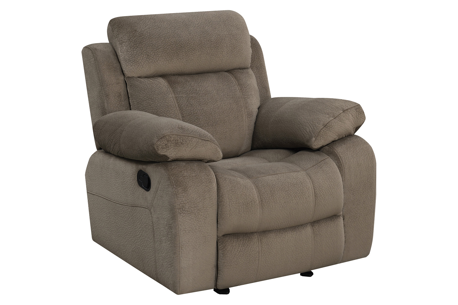 Coaster Myleene Upholstered Tufted Living Room Set with Glider Recliner - Mocha