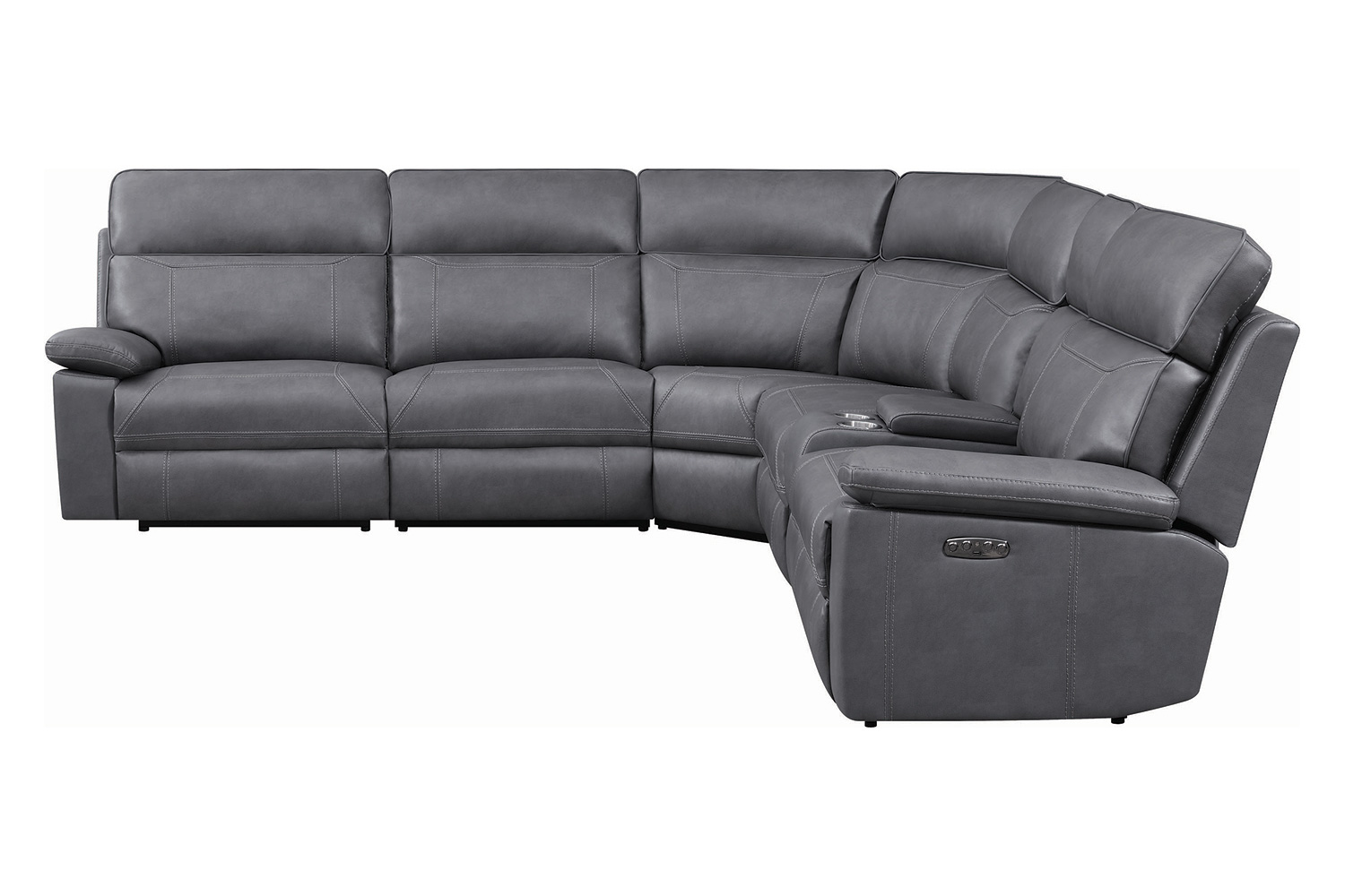 Coaster Albany 6-Piece Power Sectional - Gray